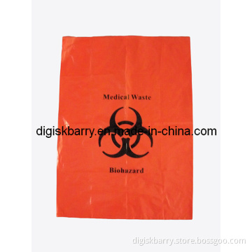 Flat Top Red Biohazard Waste Bag